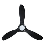 Black three-blade propeller on a white background