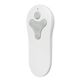White remote control with gray buttons on a white background
