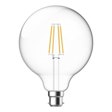 Clear Energy-efficient Domus G120 frosted LED globe for ambient lighting on a white background