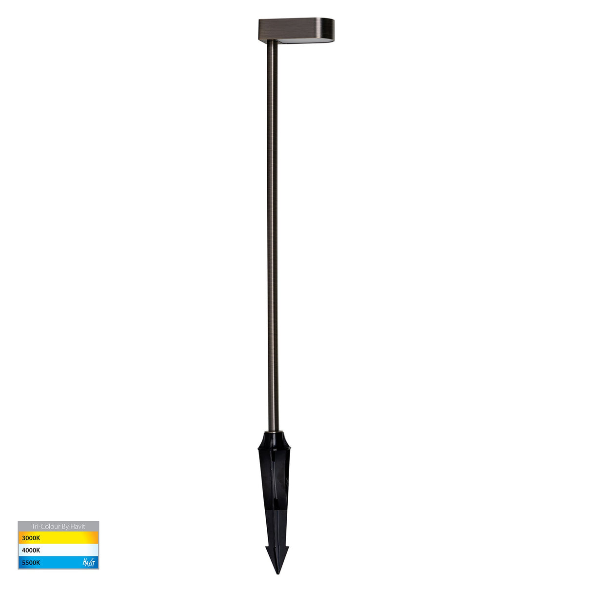 Havit HV1517T-AB-24V Lindri Antique Brass LED Bollard Spike Light