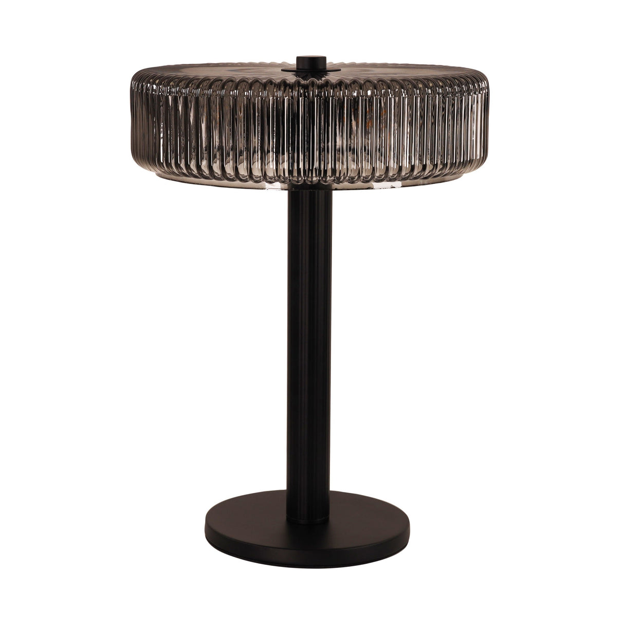 Oriel Gordon Ribbed Optic Glass Table Lamp