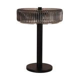Oriel Gordon Ribbed Optic Glass Table Lamp