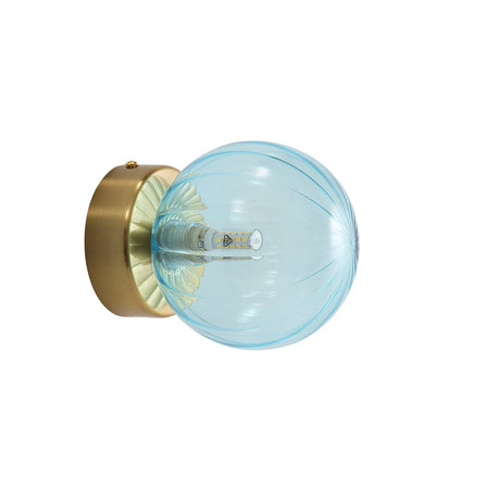 Orile Juni G9 IP44 Ribbed Optic Glass Wall Light