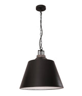 CLA Cloche Interior Metal Shade with Travertine Highlight Bell Shape Pendant Lights