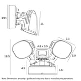CLARION TWIN EXTERIOR SPOT SENSOR