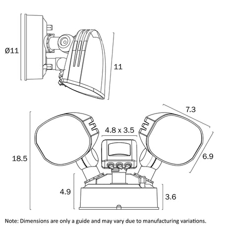 CLARION TWIN EXTERIOR SPOT SENSOR