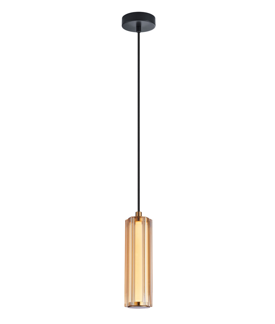 CLA Freccia Interior LED Tri-CCT Glass with Curve Cylinder Pendant Lights