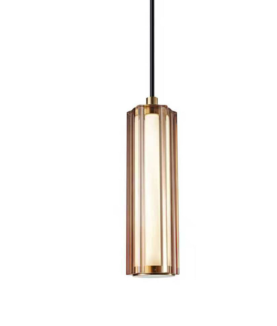 CLA Freccia Interior LED Tri-CCT Glass with Curve Cylinder Pendant Lights
