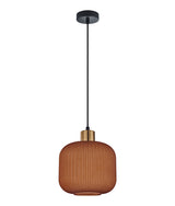 CLA Gomitas Interior Translucent Glass Shade with Brass Highlight Pendant Lights
