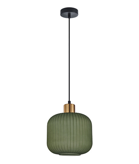 CLA Gomitas Interior Translucent Glass Shade with Brass Highlight Pendant Lights
