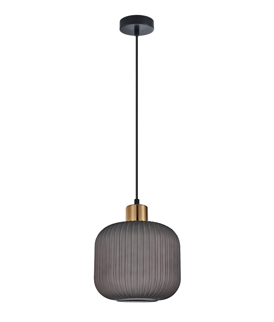 CLA Gomitas Interior Translucent Glass Shade with Brass Highlight Pendant Lights
