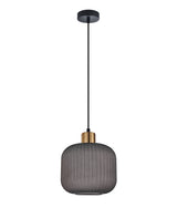 CLA Gomitas Interior Translucent Glass Shade with Brass Highlight Pendant Lights