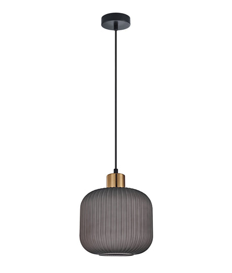 CLA Gomitas Interior Translucent Glass Shade with Brass Highlight Pendant Lights