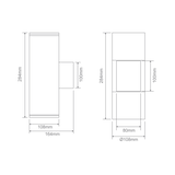 Domus PIPER-PRO-2-SQR IP65 Exterior LED Wall Light