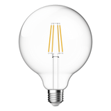 Clear Domus G120 8.5W dimmable LED filament lamp frost 240V on a white background