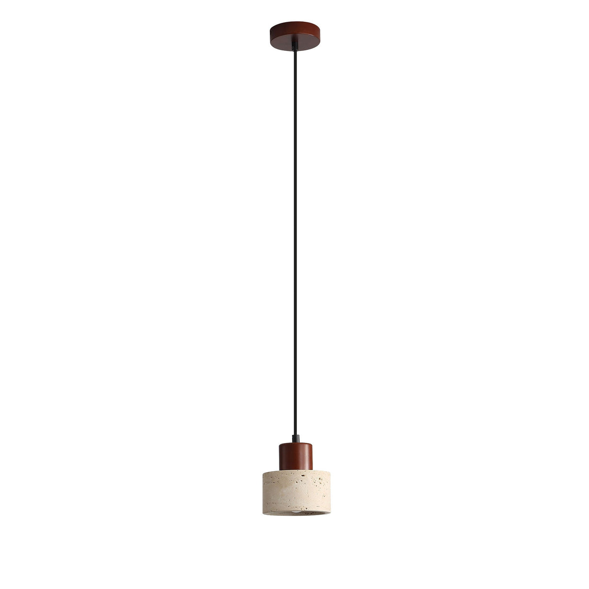 Oriel Tibur.120 Travertine and Wood Pendant