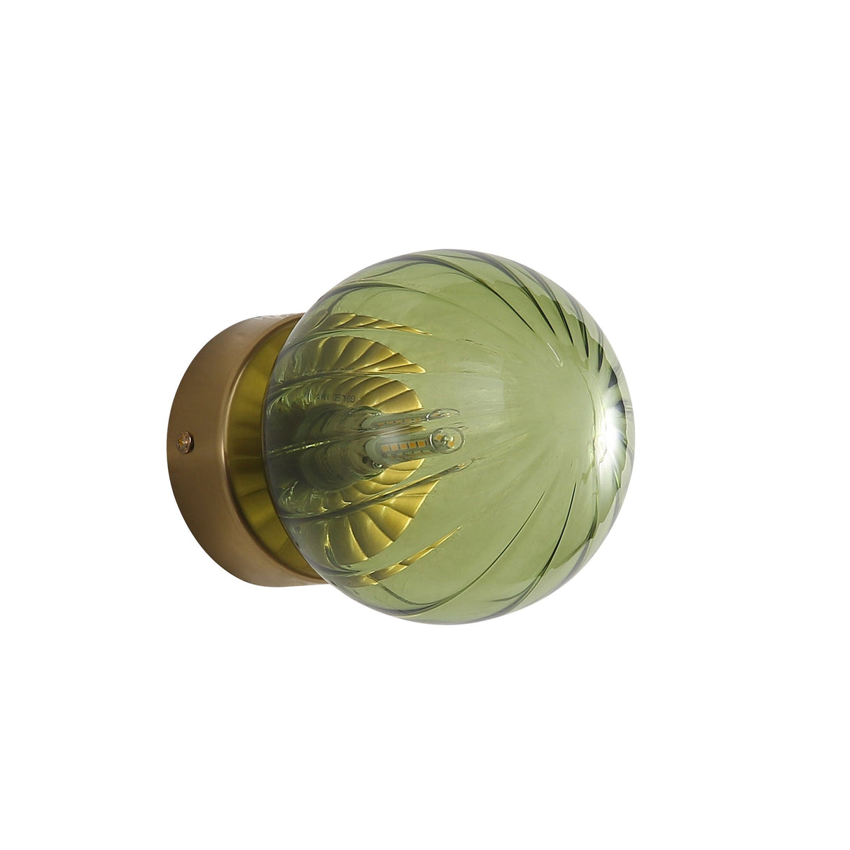 Orile Juni G9 IP44 Ribbed Optic Glass Wall Light