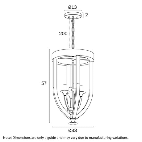 HOSLEY 4 LIGHT PENDANT