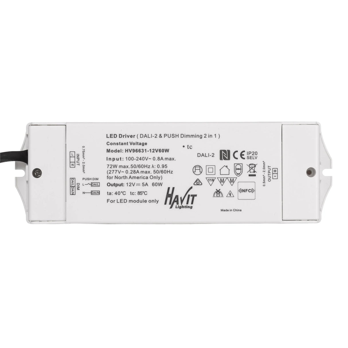 Havit 60W Dali 2 + Push Dim Dimmable LED Driver HV96631