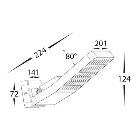 Havit Favo Aluminium Grey LED Floodlight HV3722N-GRY