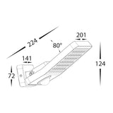 Havit Favo Aluminium Grey LED Floodlight with Sensor HV3722N-GRY-PIR