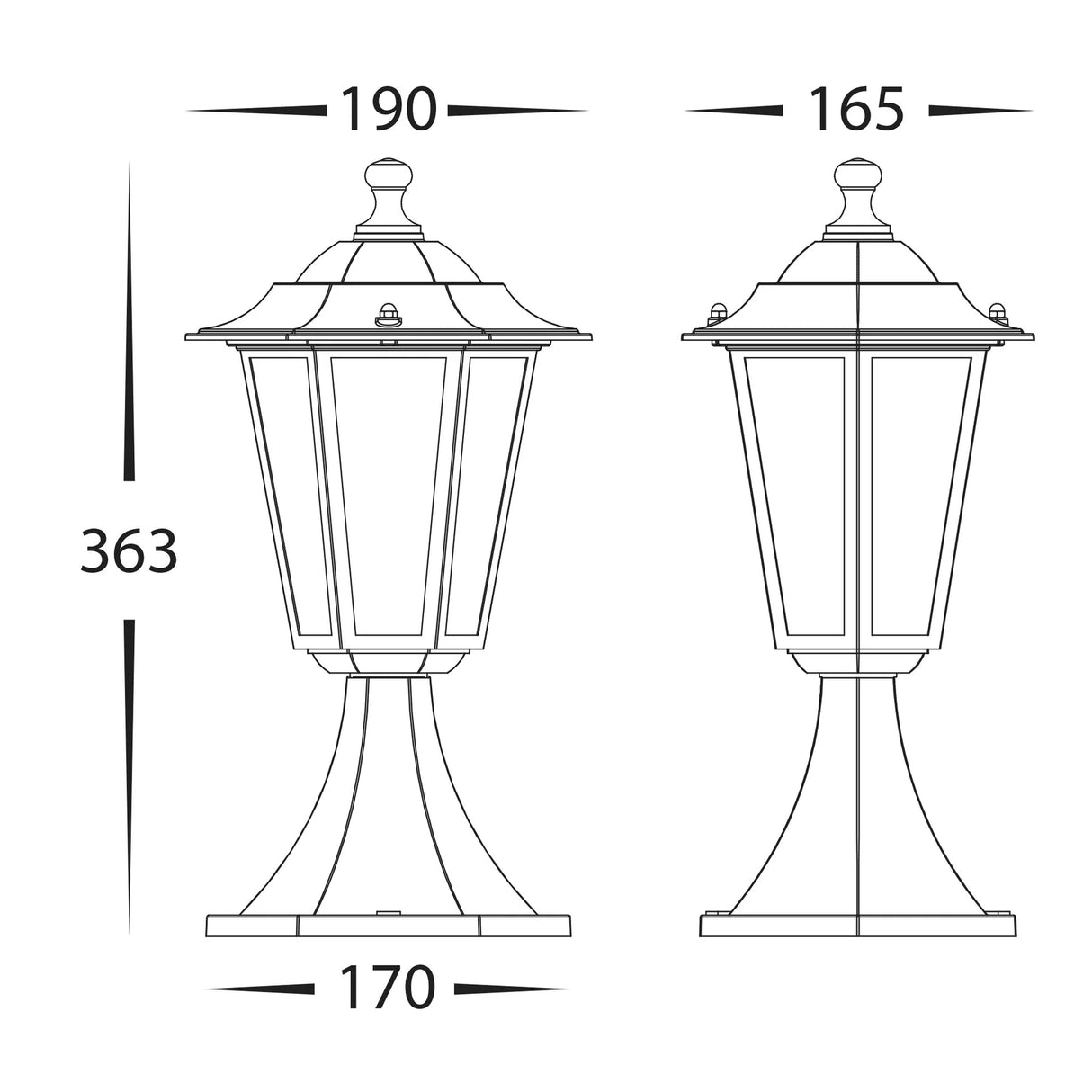 Havit Fibra Aluminium Black 6 Panel Pillar Light HV1652W-BLK