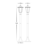 Havit Fibra Aluminium Black 6 Panel Post Light HV1652W-P-BLK