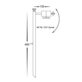 Havit HV1423MR11NW - Mini Tivah Black MR11 Single Adjustable LED Bollard Spike Light