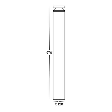 Havit HV1639T-BLK Noray 970mm Black LED Bollard Light
