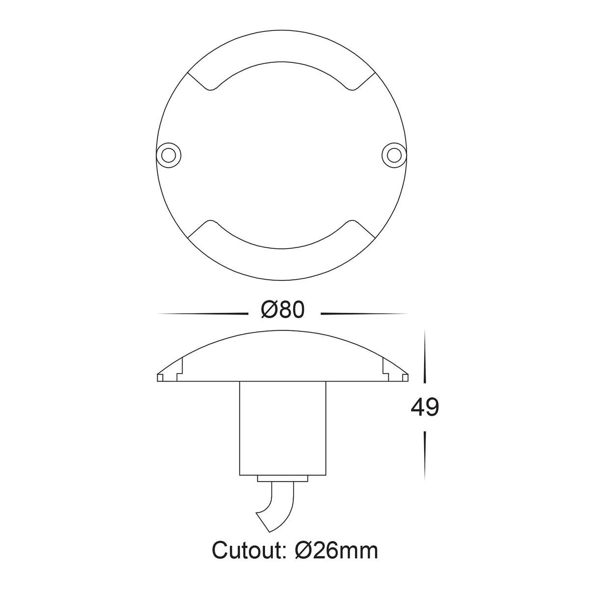 Havit HV2872T-SLV-12V Dome Silver Aluminium LED Two Way Deck Lights