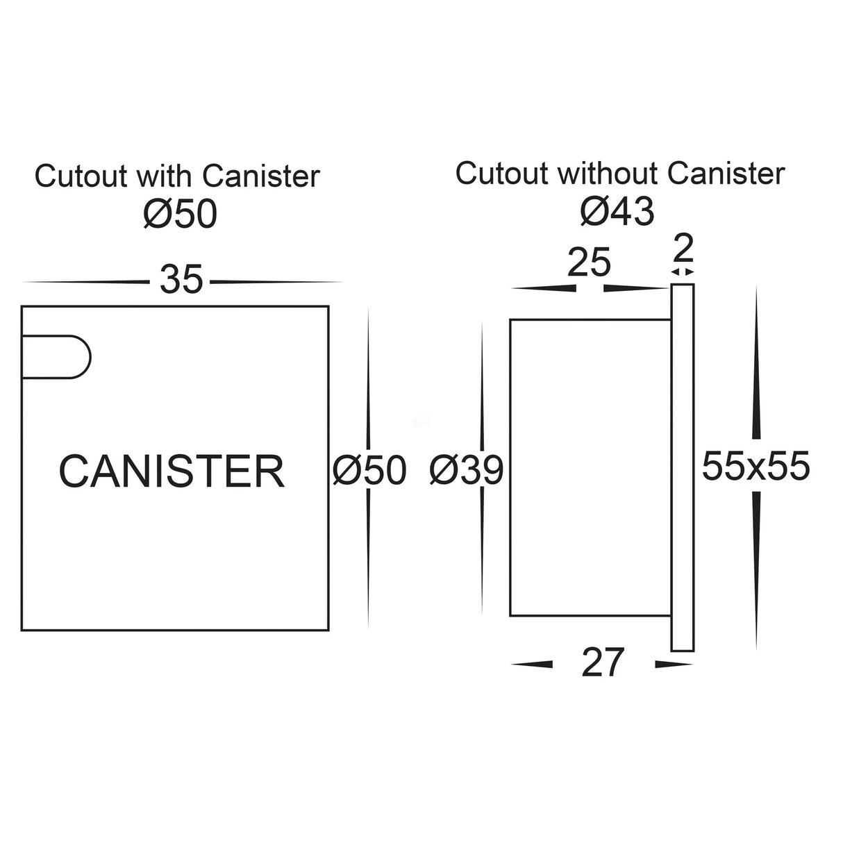 Havit HV3216T Mini Reces Square TRI Colour Recessed LED Step Light