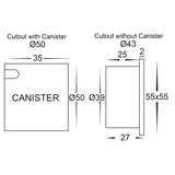 Havit HV3216T Mini Reces Square TRI Colour Recessed LED Step Light