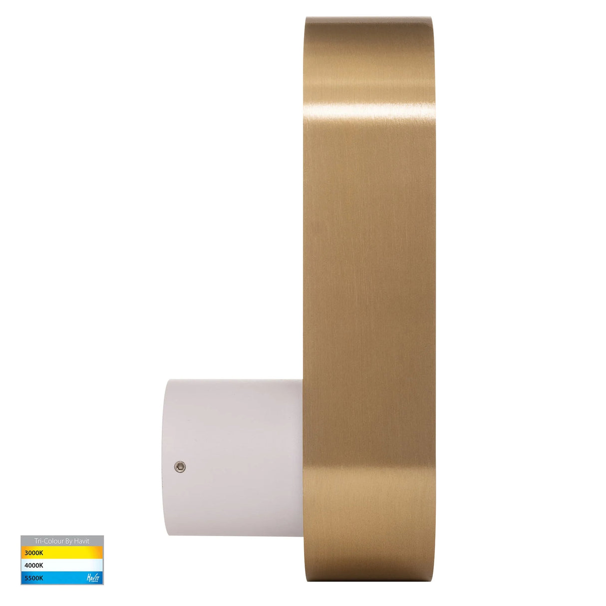 Havit HV8080T-WHTBR Ovale White + Brass Wall Light