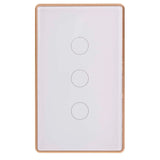 Havit HV9120-3 - Wifi 3 Gang White with Gold Trim Wall Switch