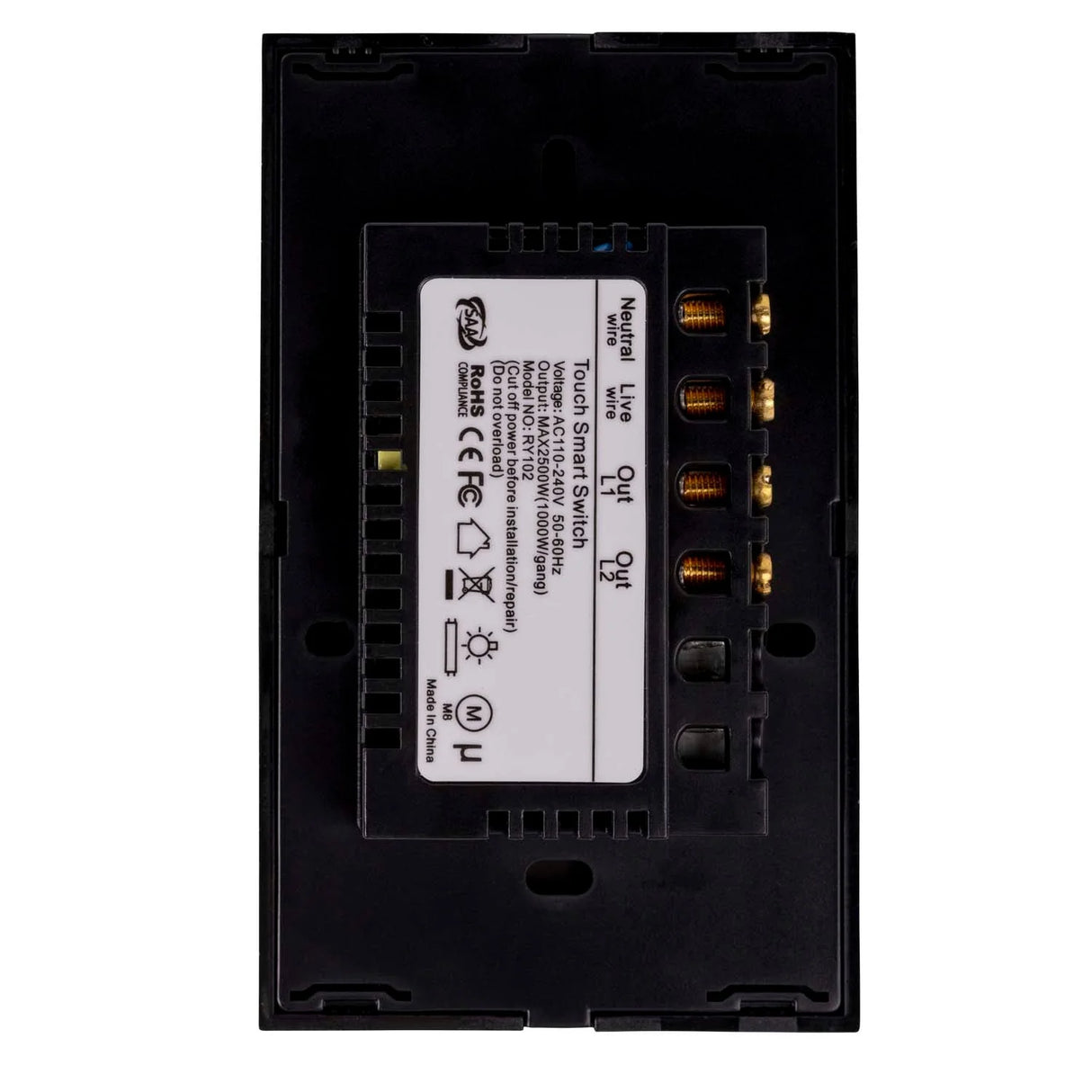 Havit HV9210-2 Wifi 2 Gang Black Wall Switch