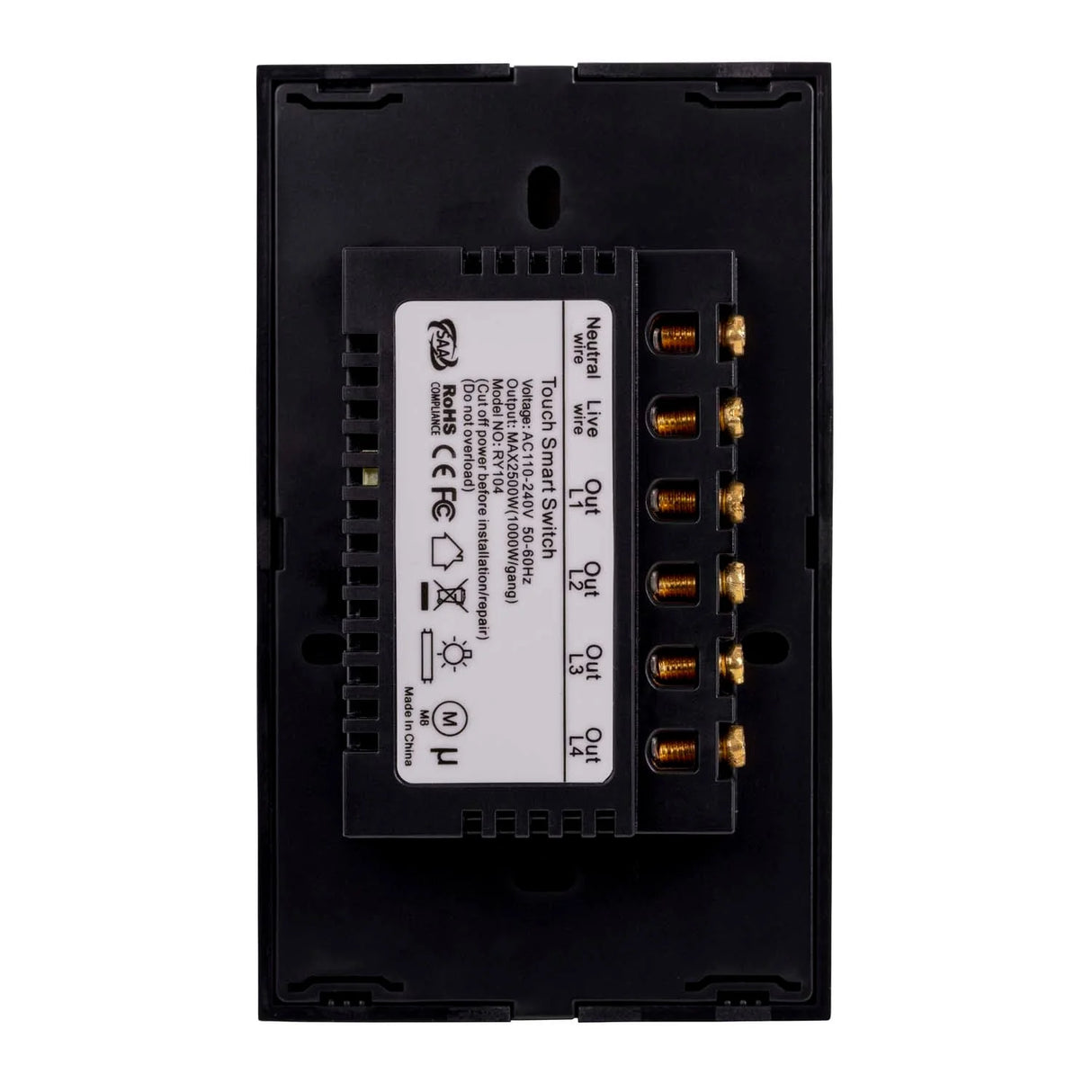 Havit HV9210-4 - Wifi 4 Gang Black Wall Switch