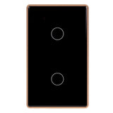 Havit HV9220-2 Wifi 2 Gang Black with Gold Trim Wall Switch