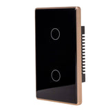 Havit HV9220-2 Wifi 2 Gang Black with Gold Trim Wall Switch