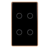 Havit HV9220-4 Wifi 4 Gang Black with Gold Trim Wall Switch