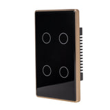 Havit HV9220-4 Wifi 4 Gang Black with Gold Trim Wall Switch
