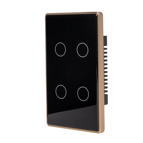 Havit HV9220-4 Wifi 4 Gang Black with Gold Trim Wall Switch
