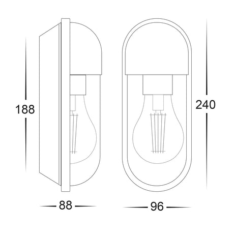 Havit Lume Polycarbonate White Wall Light HV3512W-WHT