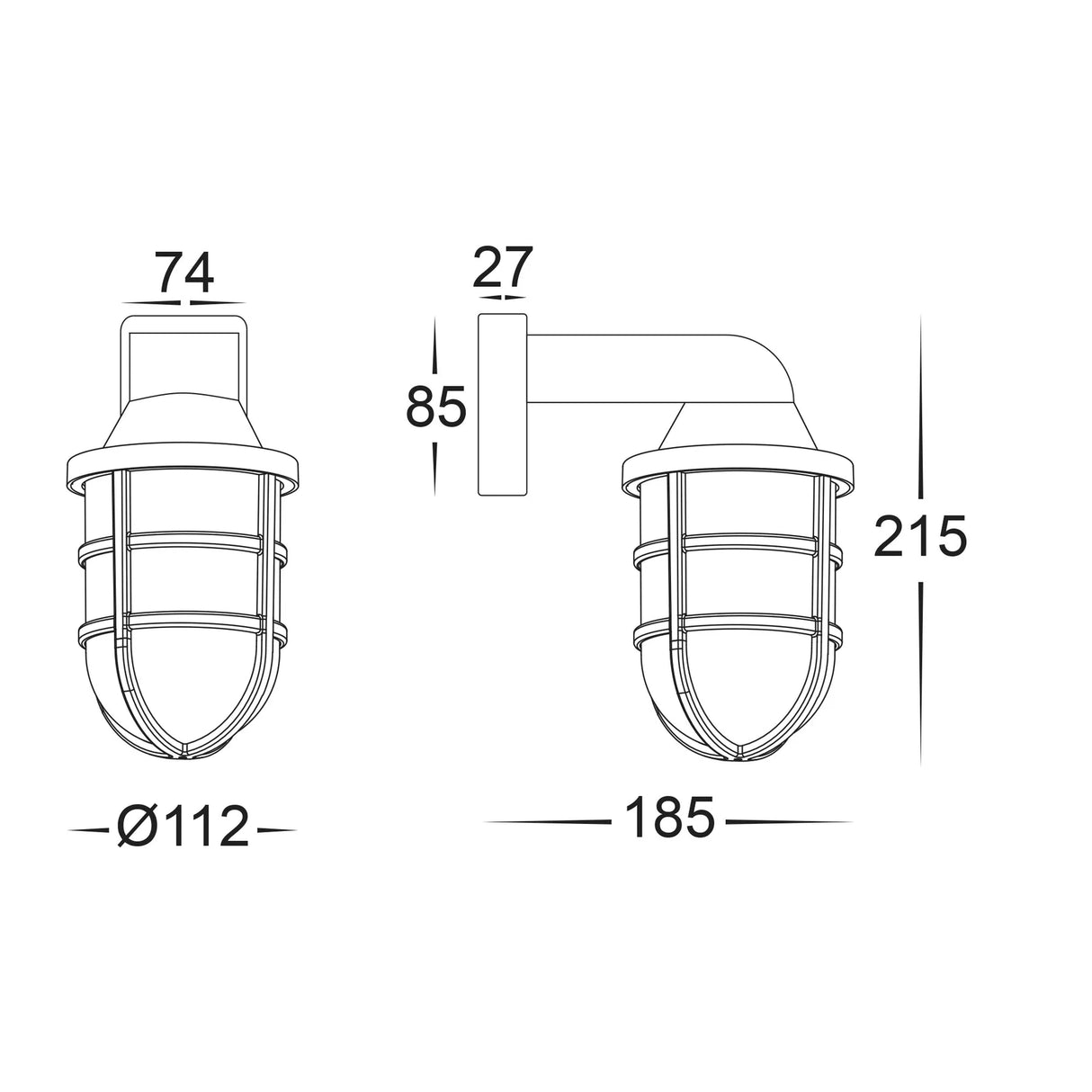 Havit Marina Polycarbonate White Wall Light HV3511W-WHT