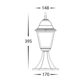 Havit Newark Aluminium Black 4 Panel Pillar Light HV1651W-BLK