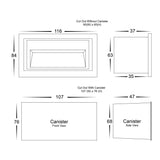 Havit Trin Black Rectangular Recessed LED Step Light HV3113T-BLK-240V | 12V