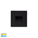 Havit Trin Black Small Square Recessed LED Step Light HV3111T-BLK-12V