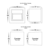 Havit Trin Black Small Square Recessed LED Step Light HV3111T-BLK-12V