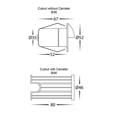 Havit HV2883T-SLV-12V Elite Silver Aluminium LED Wall or Step Light with Eyelid