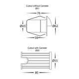 Havit HV2884T-SLV-12V Elite Silver Aluminium LED Wall or Step Light with Eyelid