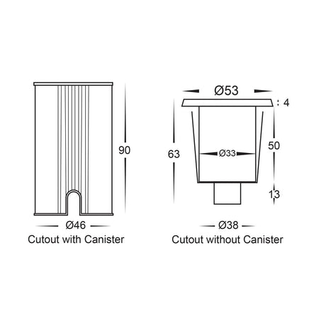 Havit HV2892T-BLK-12V Mini Ollo Black LED Step or Inground Light